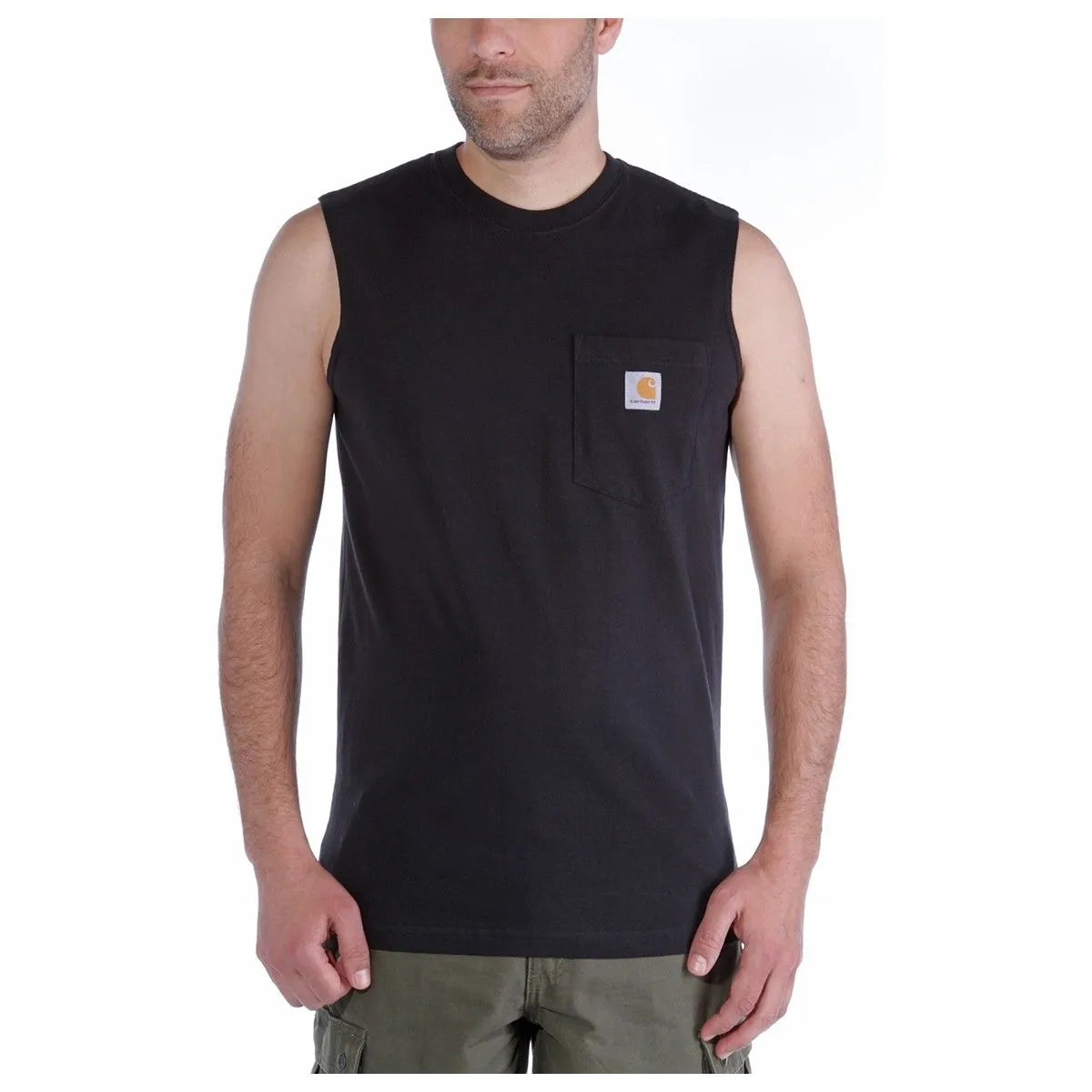 Carhartt&#x20;100374&#x20;Pocket&#x20;Sleeveless&#x20;T-Shirt&#x20;-&#x20;Black