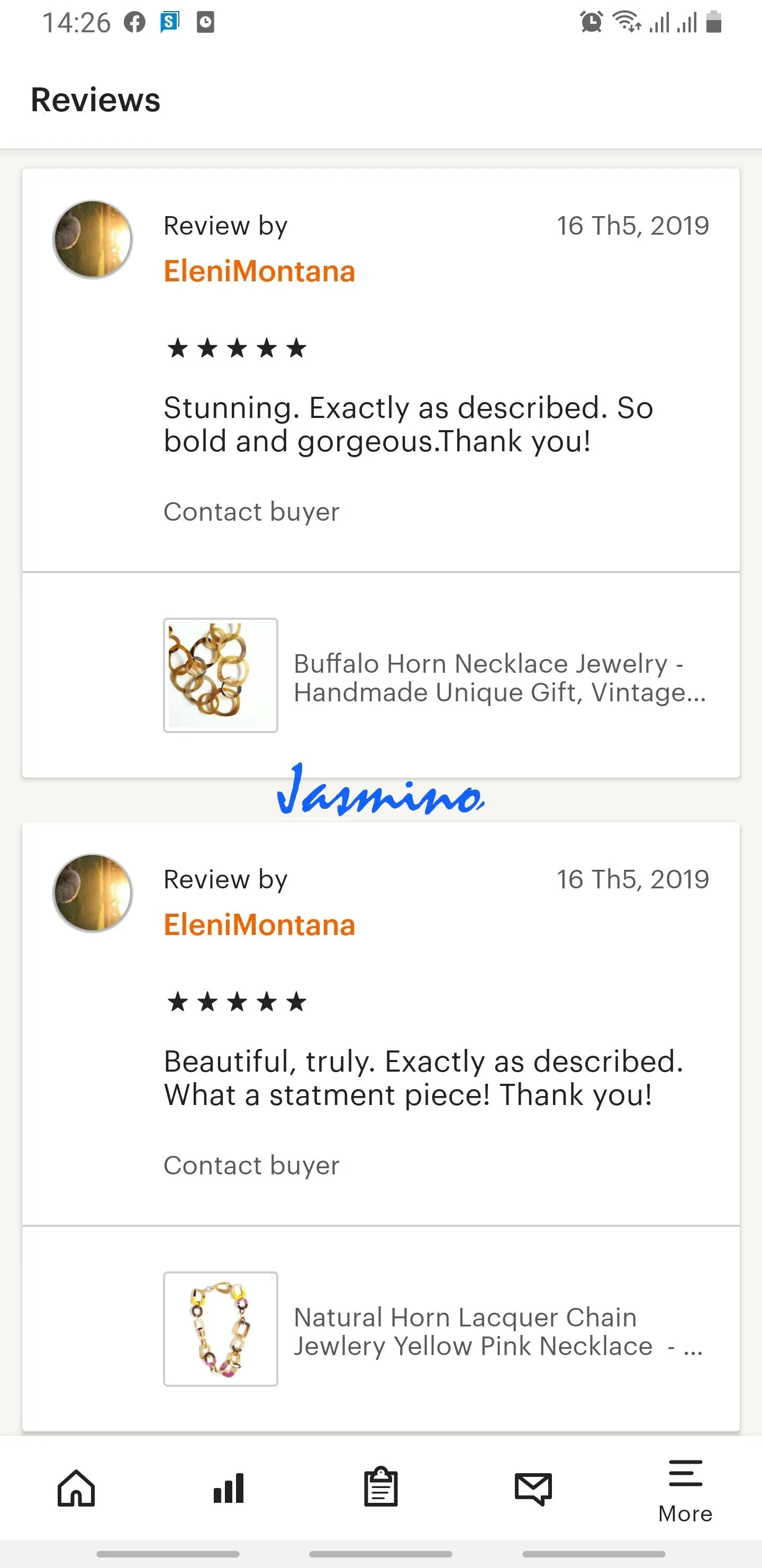 Colorful and Trendy Necklace J17634, Made by Buffalo Horn and Lacquer