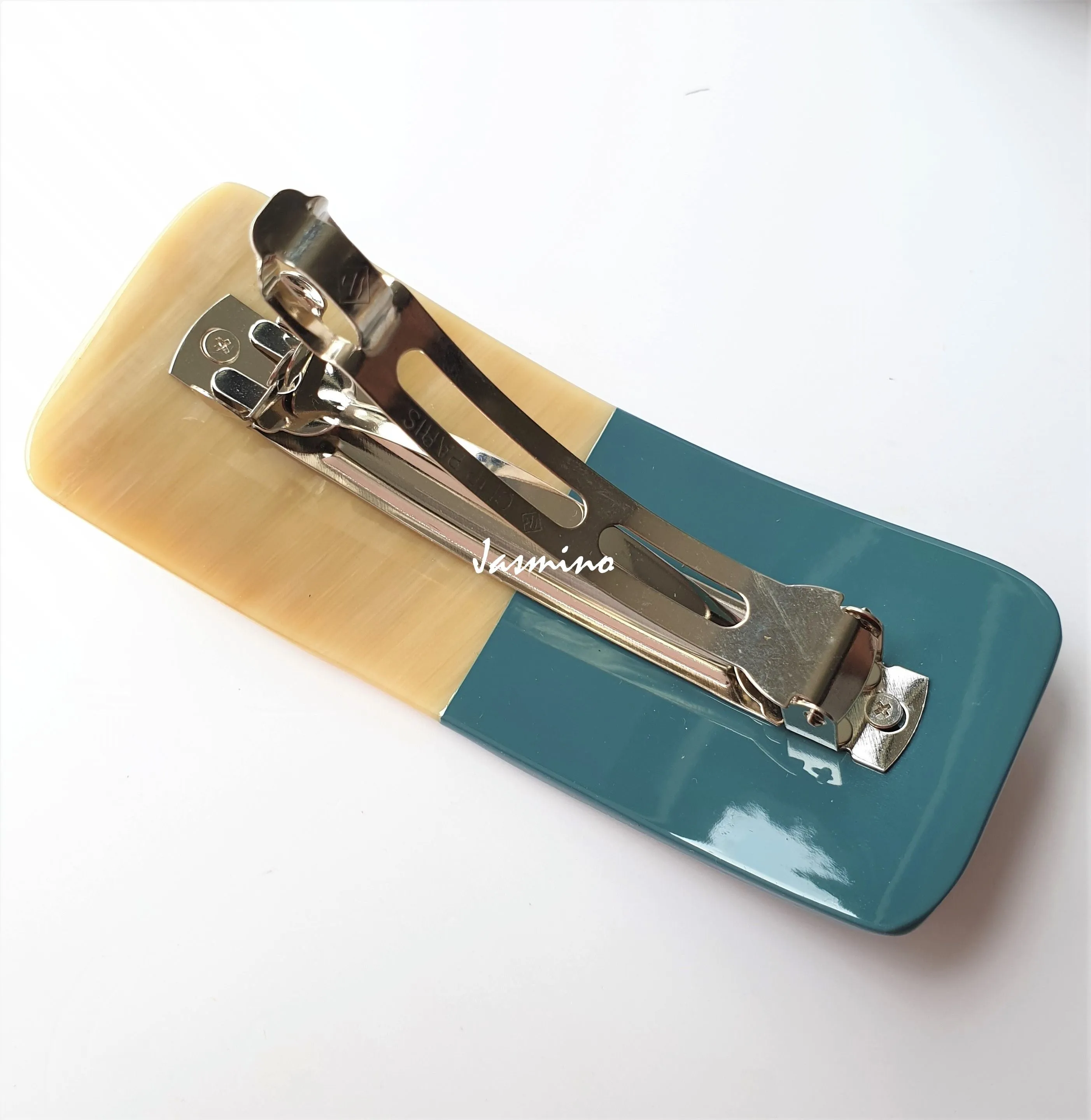 Handmade Horn Hair Clips J18013, Made by Natural Buffalo Horn & Lacquer