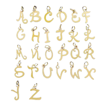 Waterproof "Imperméable” Triple Chain Bracelet - Cursive Print Initial